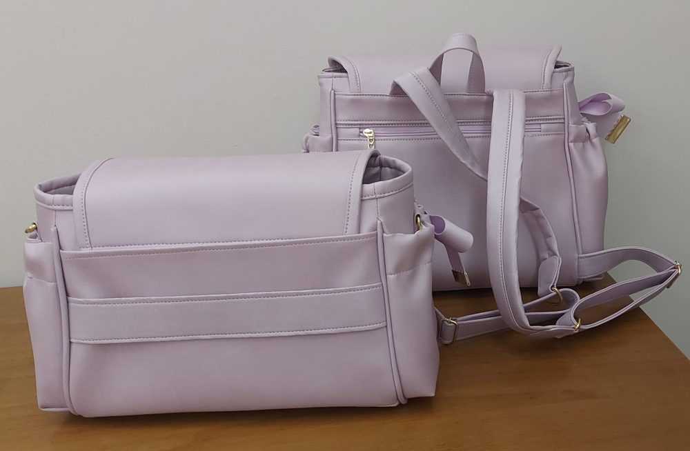 Kit maternidade lilás com bolsa e mochila